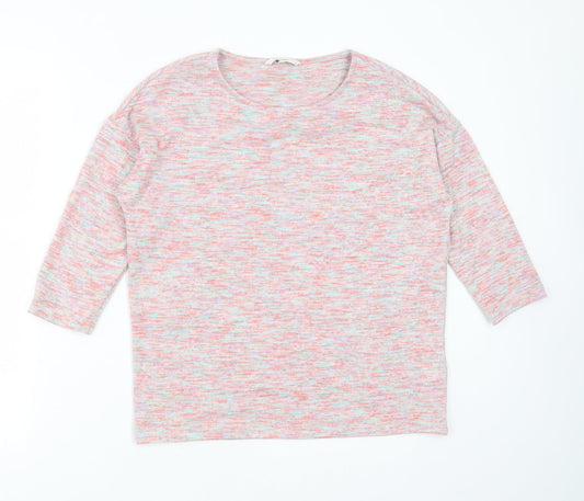 TU Womens Pink Round Neck  Polyester Pullover Jumper Size 8