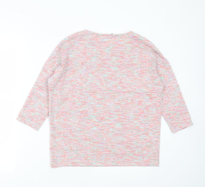 TU Womens Pink Round Neck  Polyester Pullover Jumper Size 8