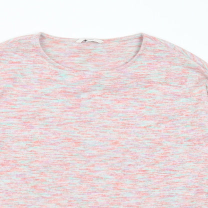 TU Womens Pink Round Neck  Polyester Pullover Jumper Size 8
