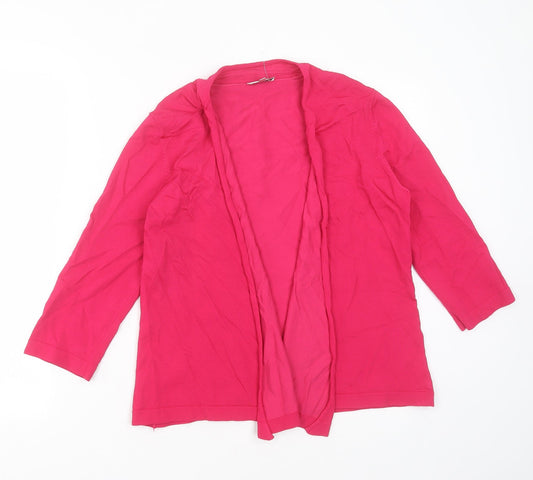 Country Casuals Womens Pink V-Neck  Viscose Cardigan Jumper Size S