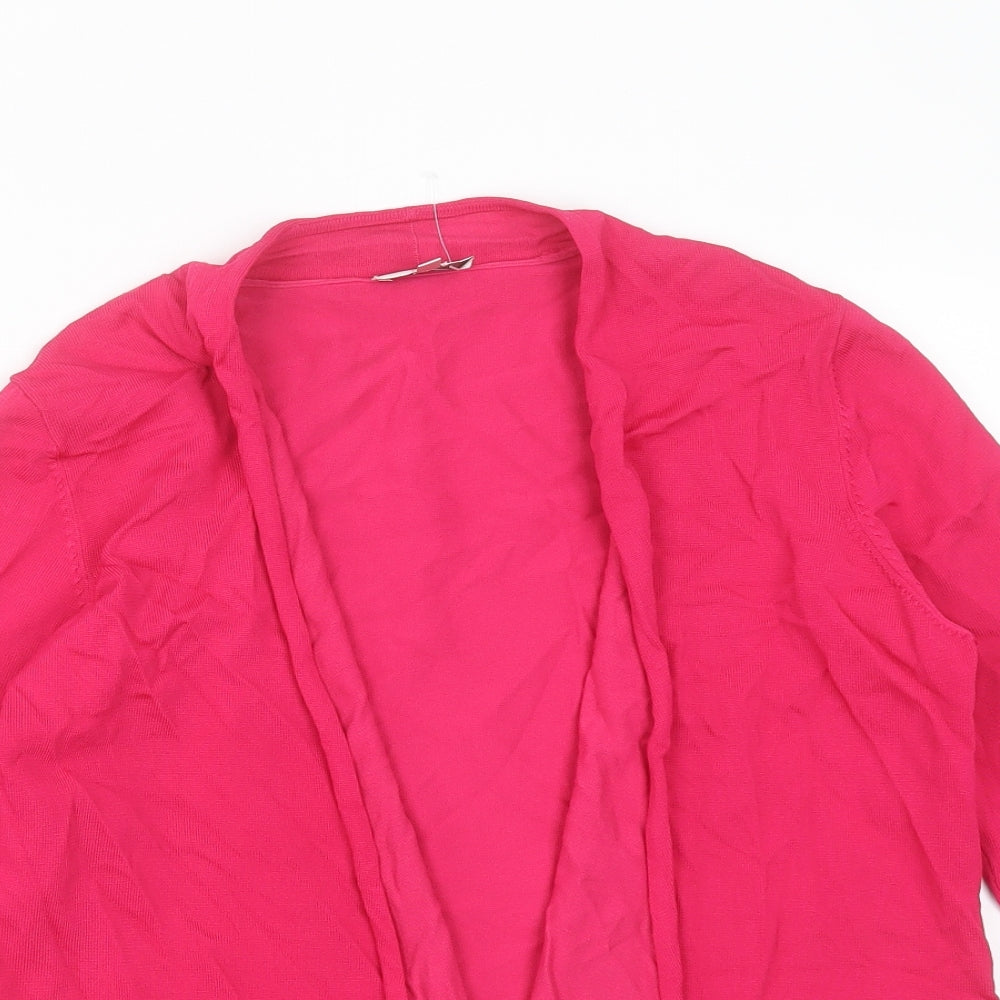 Country Casuals Womens Pink V-Neck  Viscose Cardigan Jumper Size S