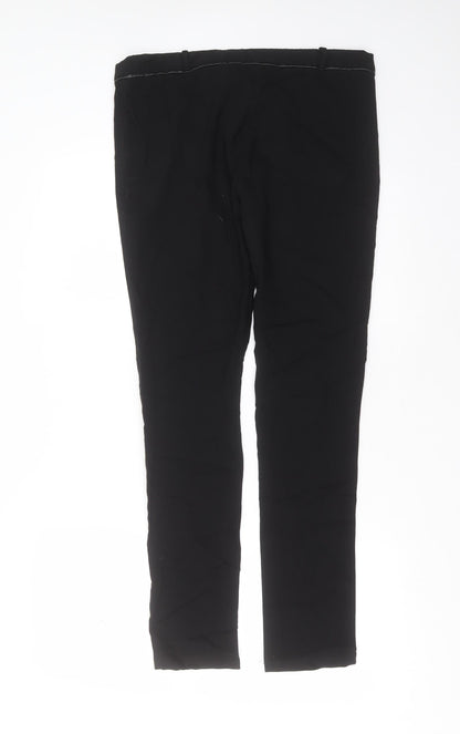 Dorothy Perkins Womens Black  Viscose Trousers  Size 14 L29 in Slim