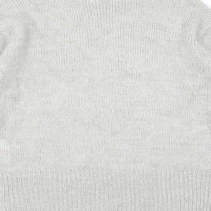 New Look Womens Green Round Neck  Acrylic Pullover Jumper Size S