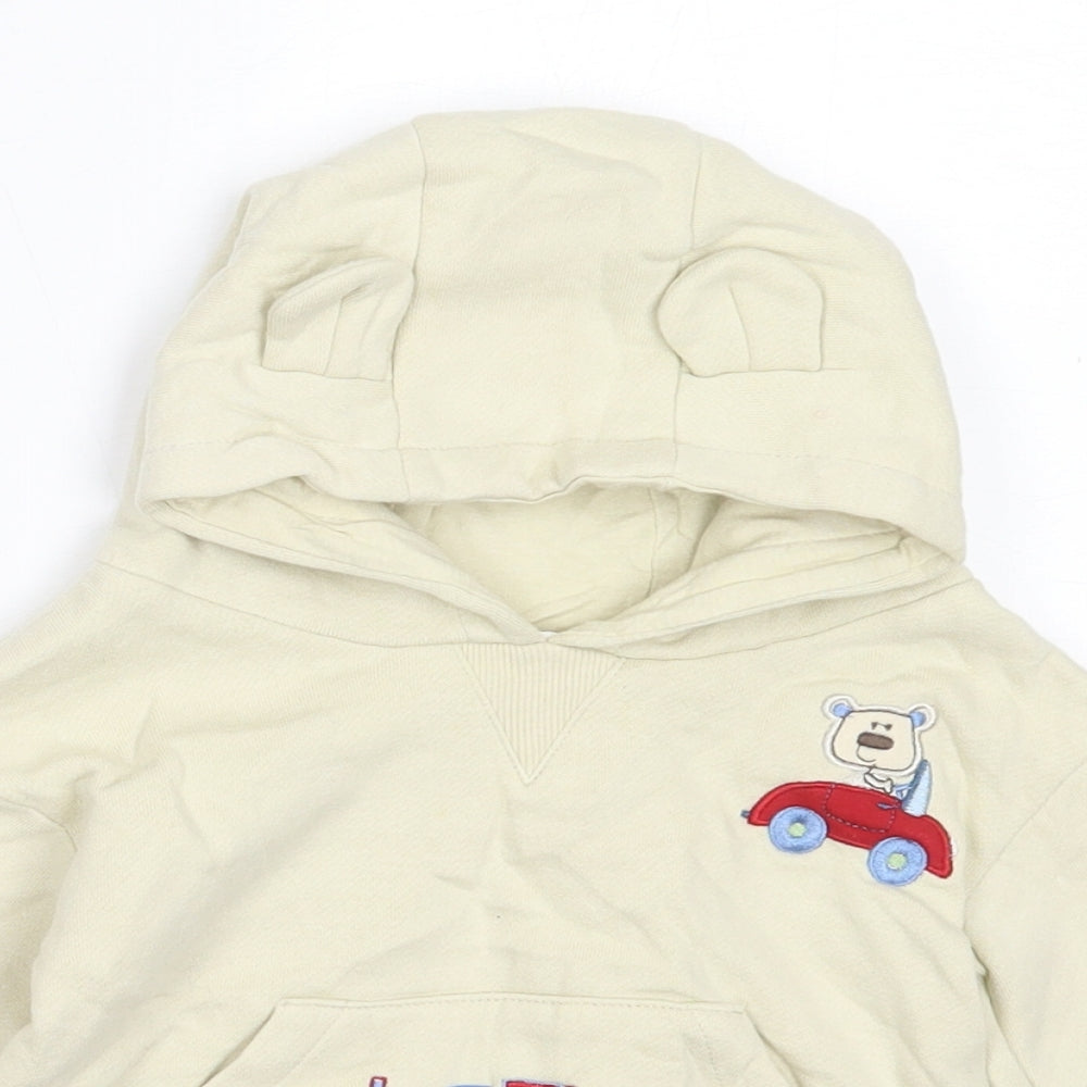 Little Precious Boys Beige  Cotton Pullover Jumper Size 6-9 Months