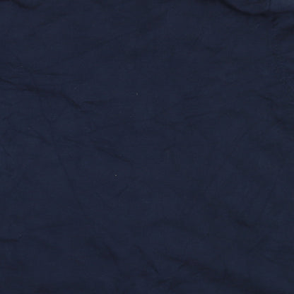 George Mens Blue Collared  Cotton Cardigan Jumper Size 2XL