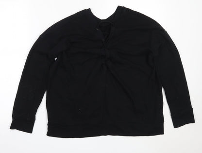 Womens UK Size M FOREVER 21 Black Pullover Sweatshirt