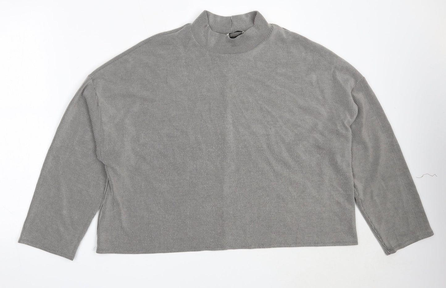 George Womens Grey High Neck  Polyester Pullover Jumper Size 14