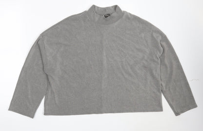 George Womens Grey High Neck  Polyester Pullover Jumper Size 14