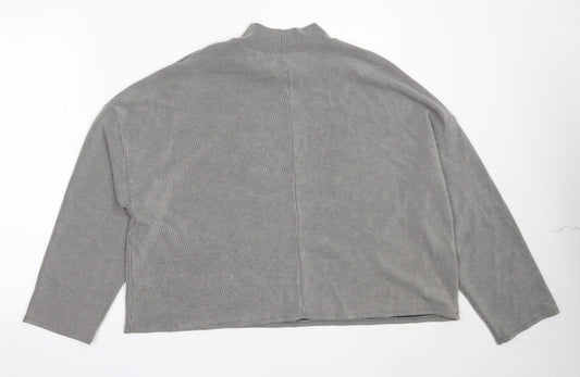 George Womens Grey High Neck  Polyester Pullover Jumper Size 14