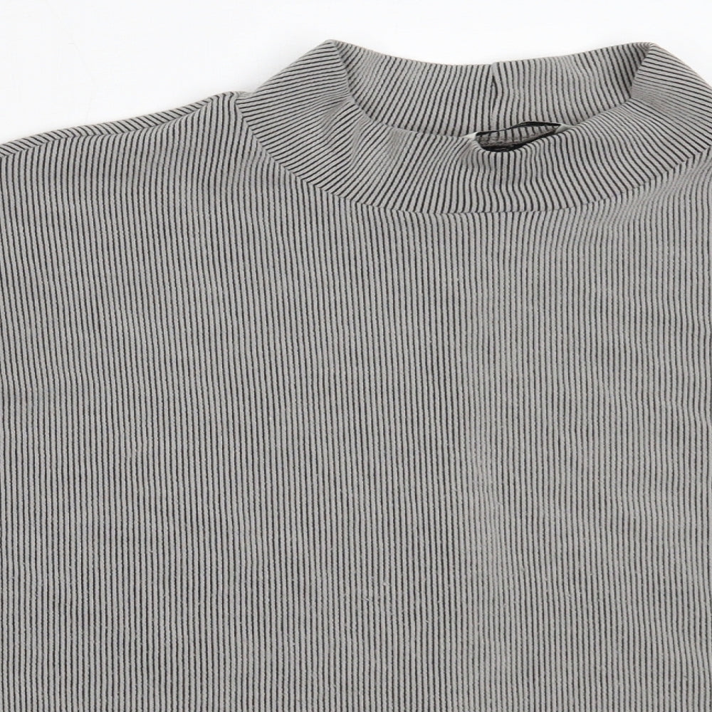 George Womens Grey High Neck  Polyester Pullover Jumper Size 14
