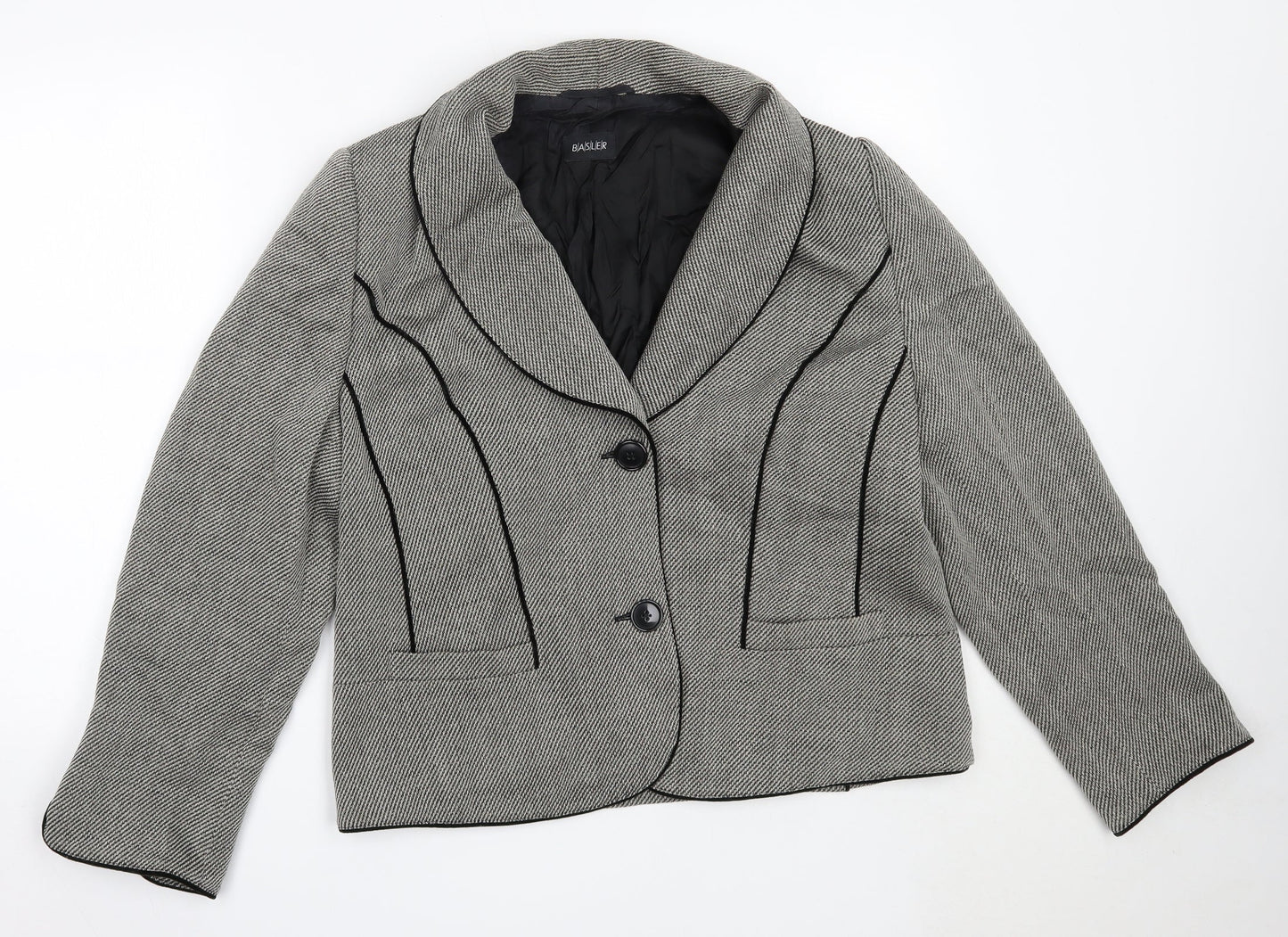 Basler Womens Grey Blazer Jacket Size 14