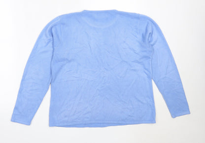 Womens UK Size M Reflect Collection Blue Pullover Jumper