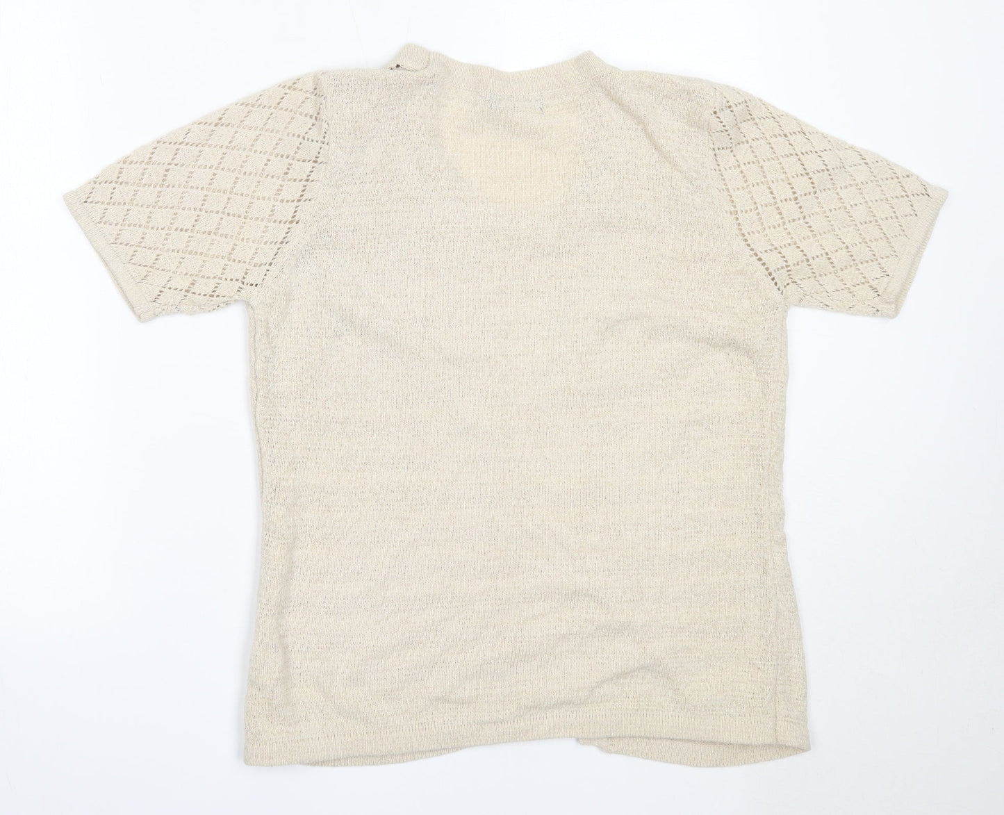 Womens UK Size S BM Beige Cardigan Jumper