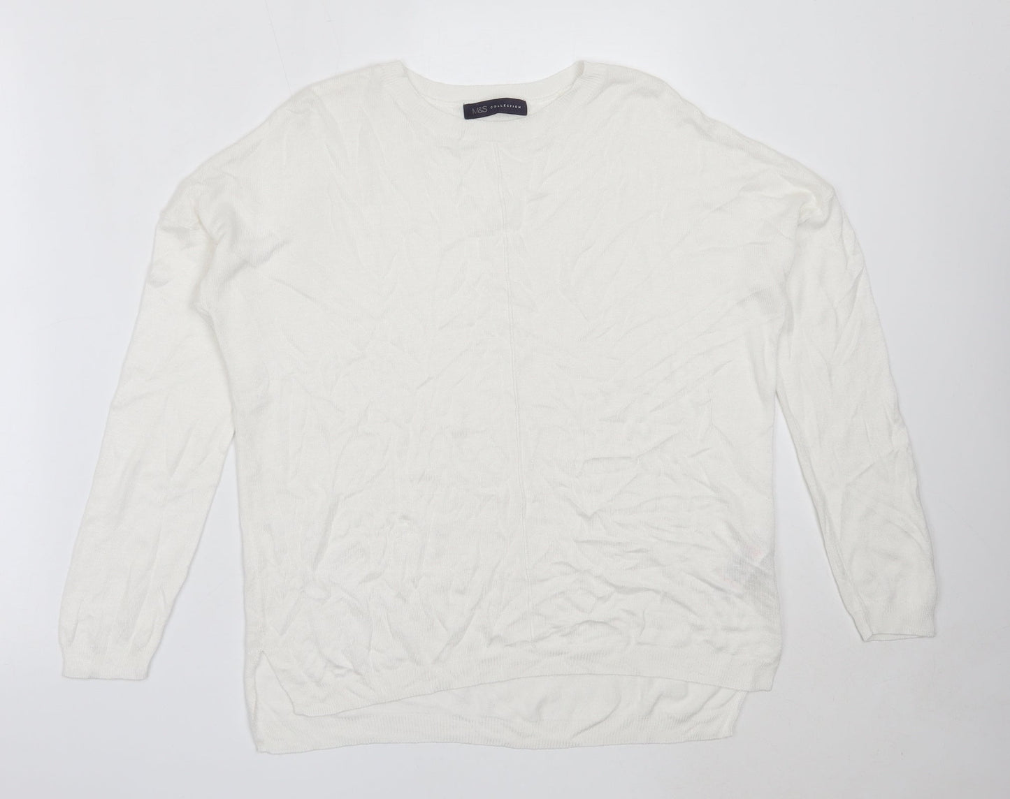 Womens UK Size M Marks and Spencer Ivory Pullover Jumper