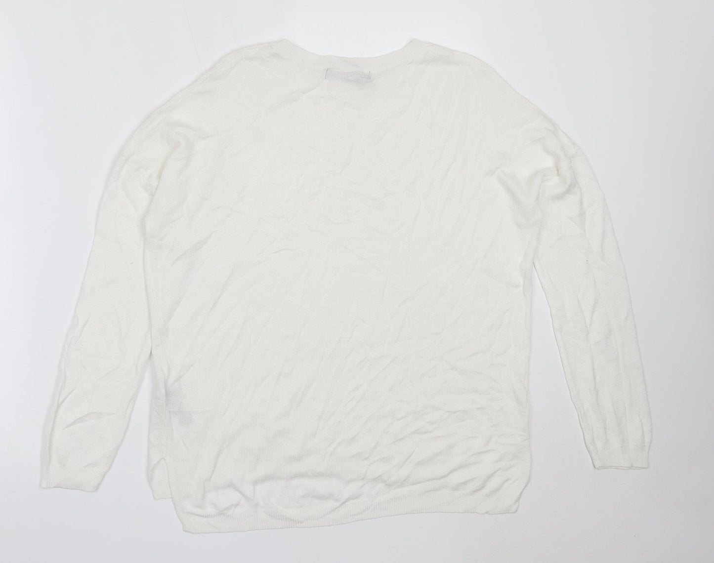 Womens UK Size M Marks and Spencer Ivory Pullover Jumper