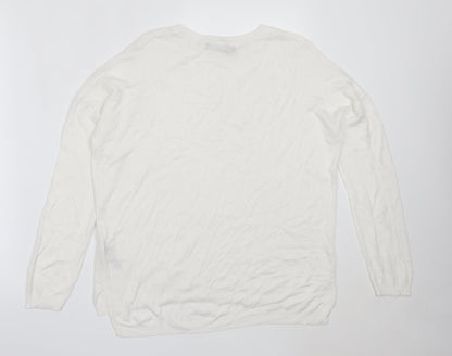 Womens UK Size M Marks and Spencer Ivory Pullover Jumper