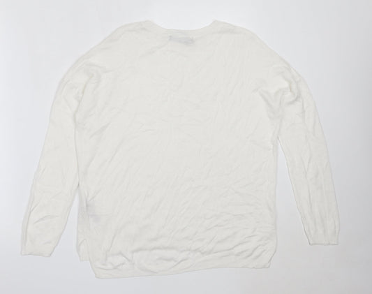 Womens UK Size M Marks and Spencer Ivory Pullover Jumper