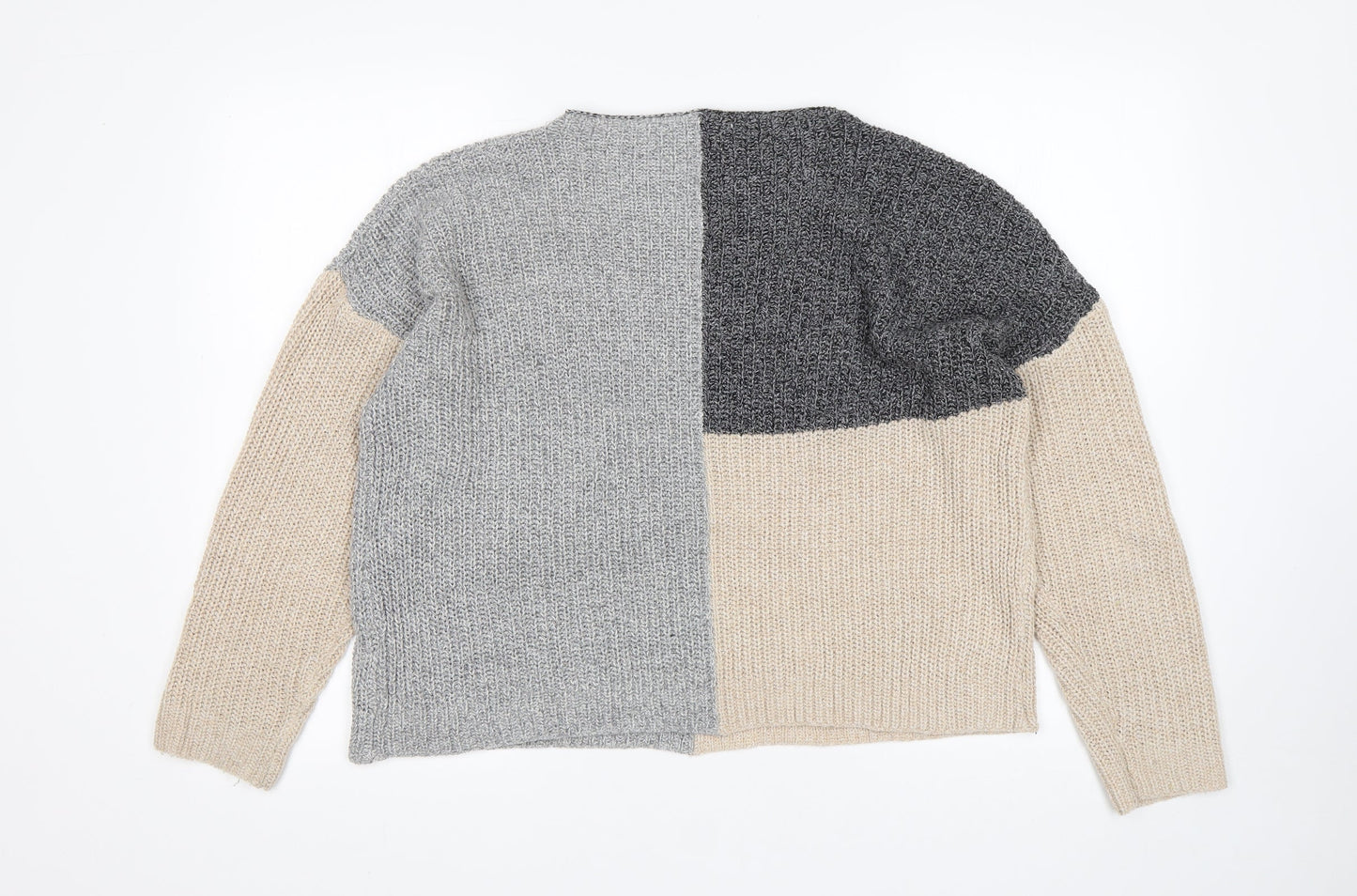 Shein  Womens Multicoloured Round Neck  Acrylic Pullover Jumper Size S