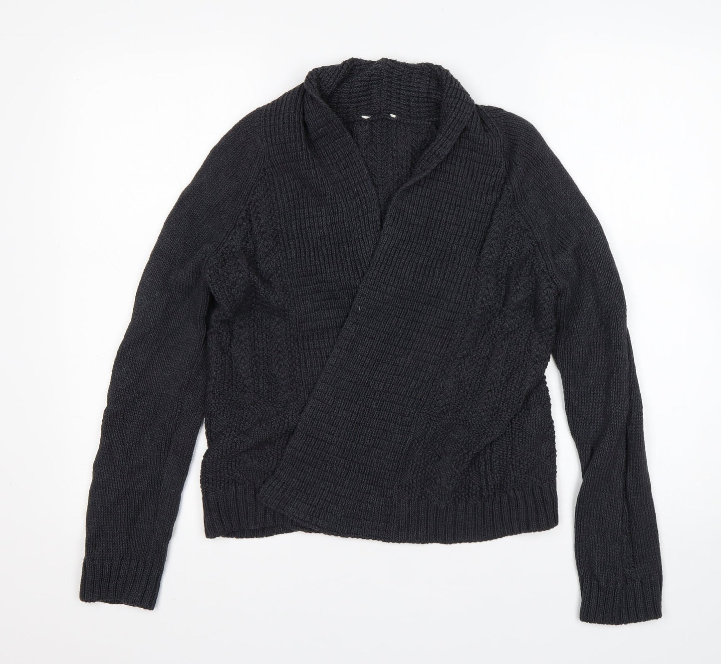 Womens UK Size 8 M&S Grey Cardigan Jumper