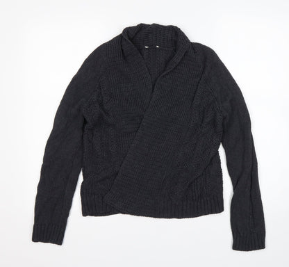 Womens UK Size 8 M&S Grey Cardigan Jumper