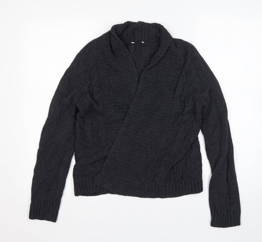 Womens UK Size 8 M&S Grey Cardigan Jumper