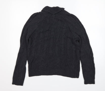 Womens UK Size 8 M&S Grey Cardigan Jumper