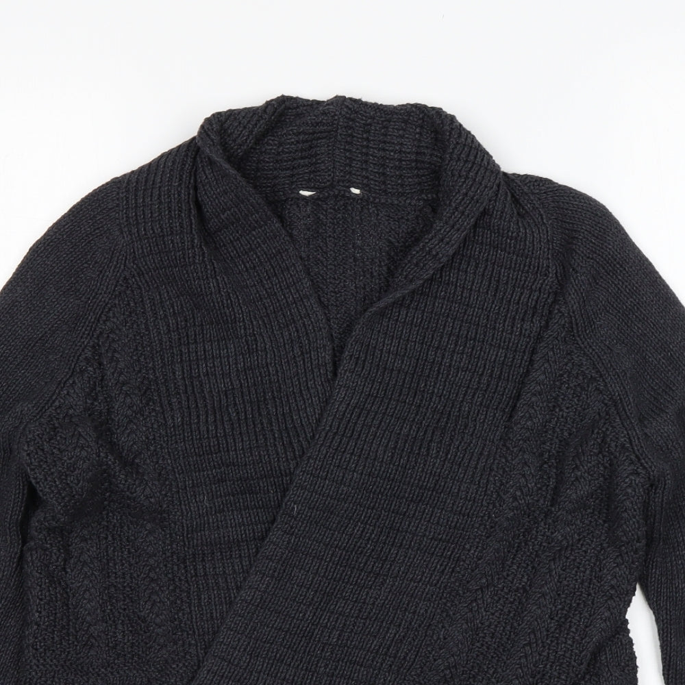 Womens UK Size 8 M&S Grey Cardigan Jumper