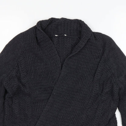 Womens UK Size 8 M&S Grey Cardigan Jumper