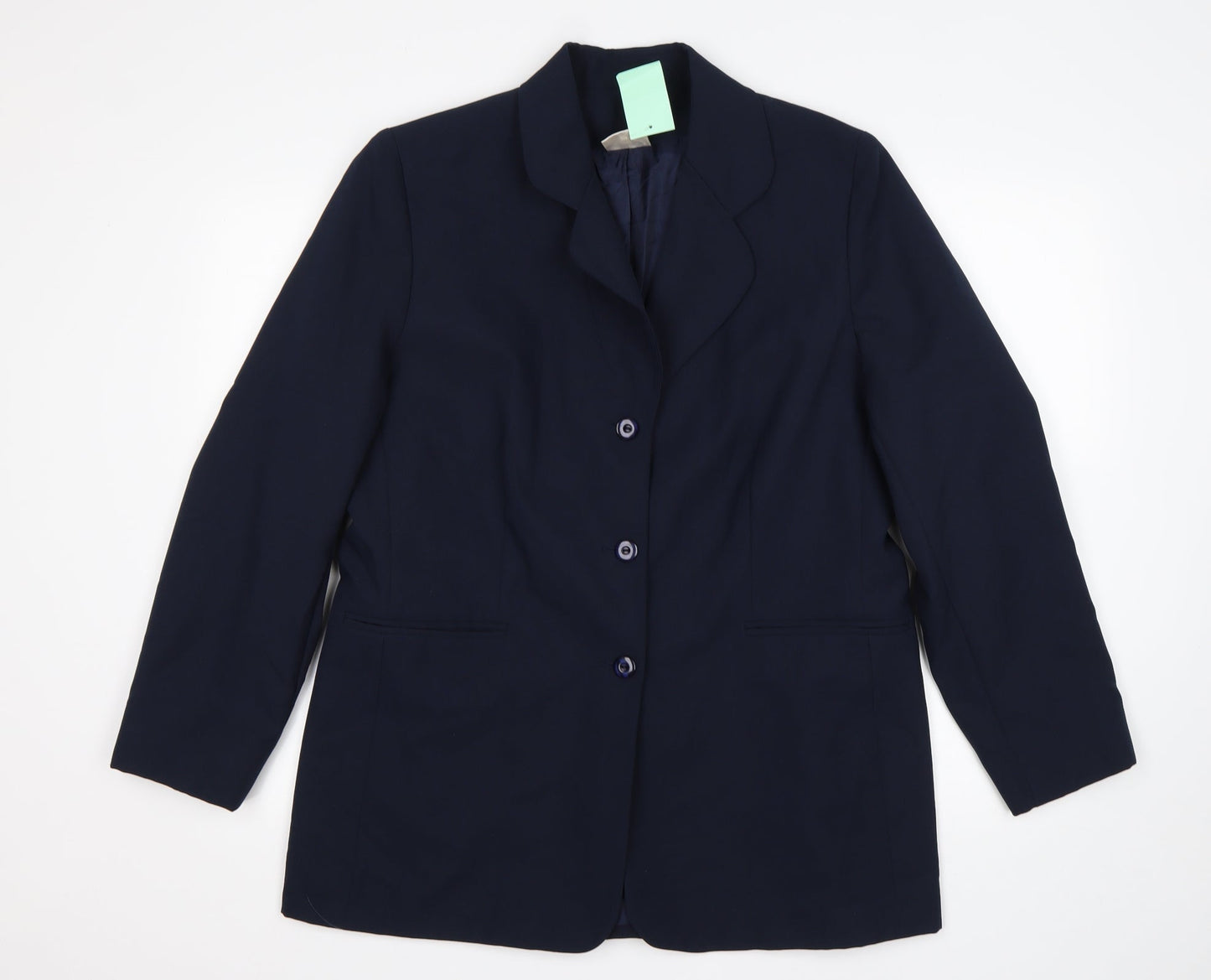 Womens UK Size 16 Preworn Regular Blue Suit Jacket