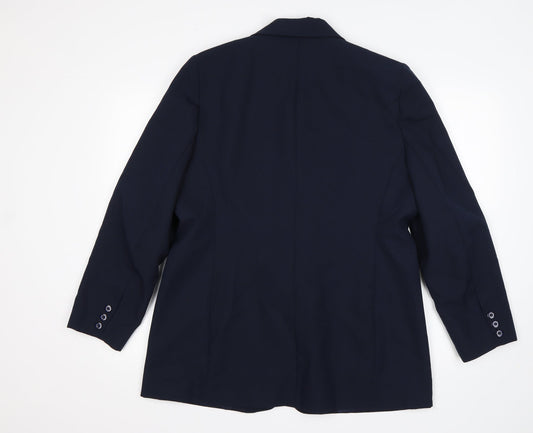 Womens UK Size 16 Preworn Regular Blue Suit Jacket