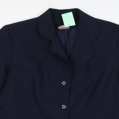 Womens UK Size 16 Preworn Regular Blue Suit Jacket