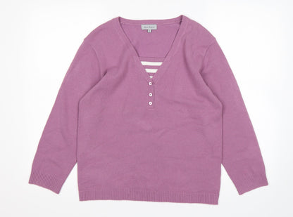 Womens UK Size S Ann Marie Purple Pullover Jumper