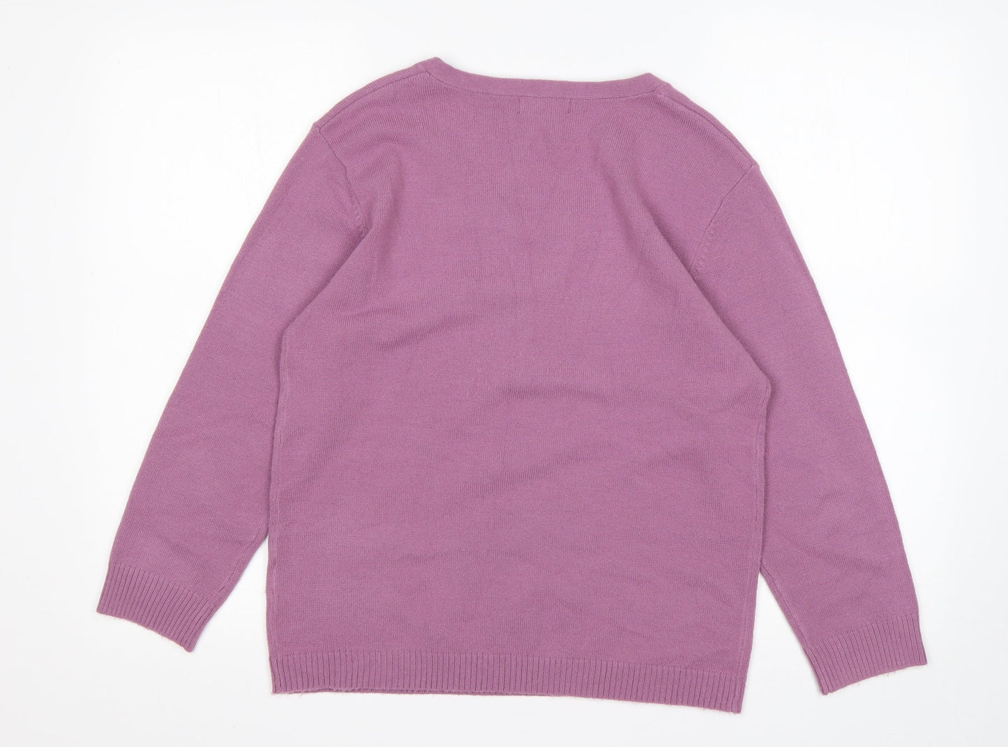 Womens UK Size S Ann Marie Purple Pullover Jumper