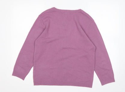 Womens UK Size S Ann Marie Purple Pullover Jumper