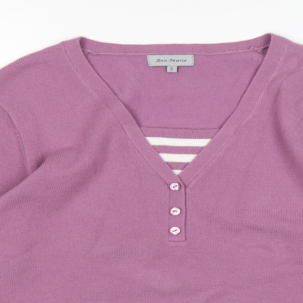 Womens UK Size S Ann Marie Purple Pullover Jumper