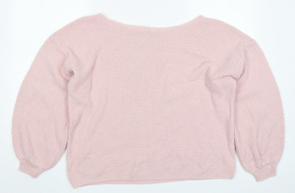 Womens UK Size 10 Nasty Gal Pink Pullover Jumper