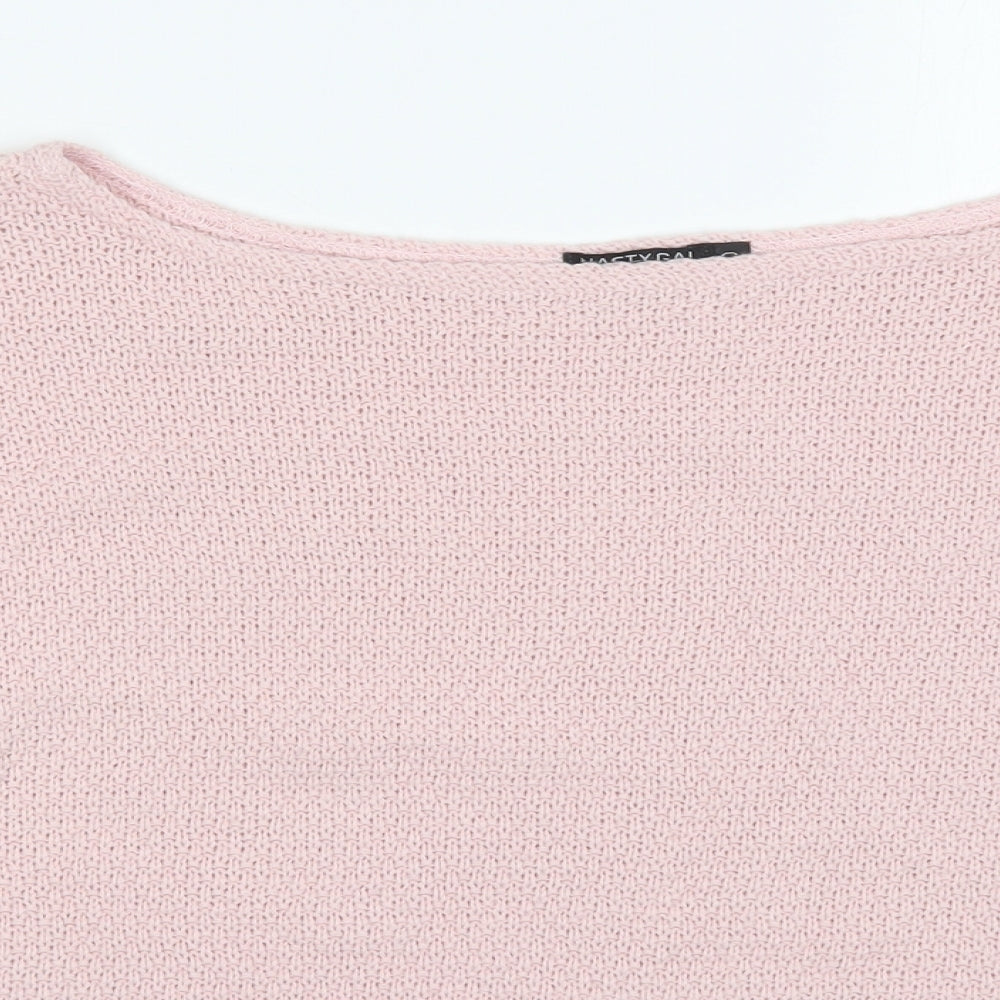 Womens UK Size 10 Nasty Gal Pink Pullover Jumper