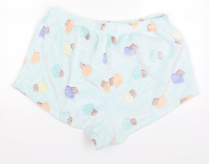 Preworn Womens Blue Spotted Cotton Mom Shorts Size 2XL  Regular  - Cupcake Print Pyjama Pants