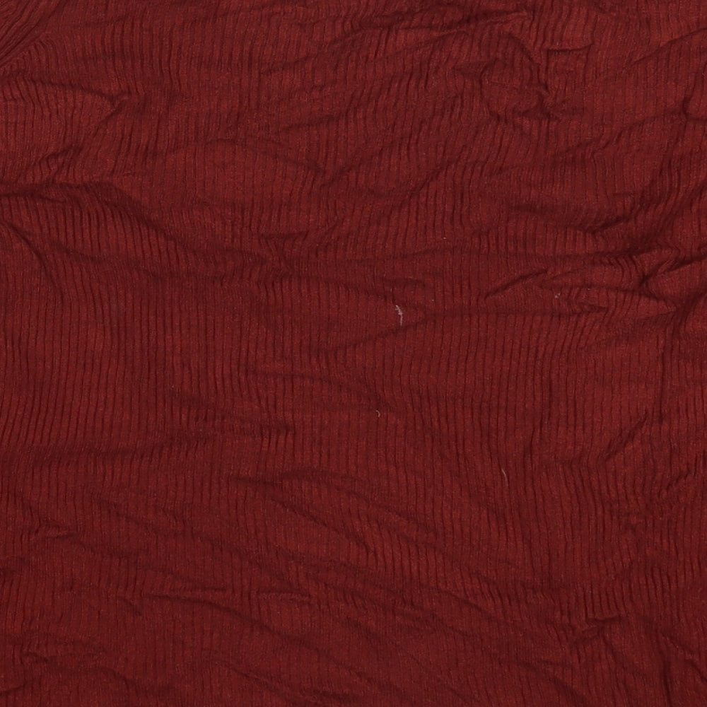 TU Womens Red Round Neck  Viscose Pullover Jumper Size 16