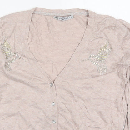 Womens UK Size 12 Definitions Pink Cardigan Jumper