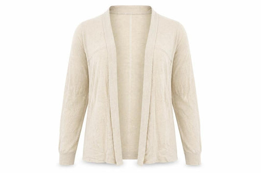 Womens UK Size 8 Maine Beige Cardigan Jumper