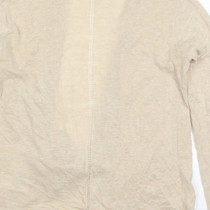 Womens UK Size 8 Maine Beige Cardigan Jumper