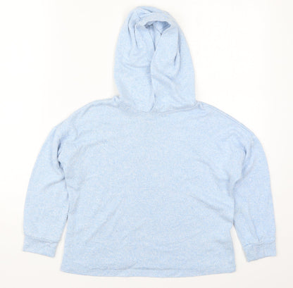 Marks and Spencer Girls Blue  Viscose Pullover Hoodie Size 8-9 Years  Pullover