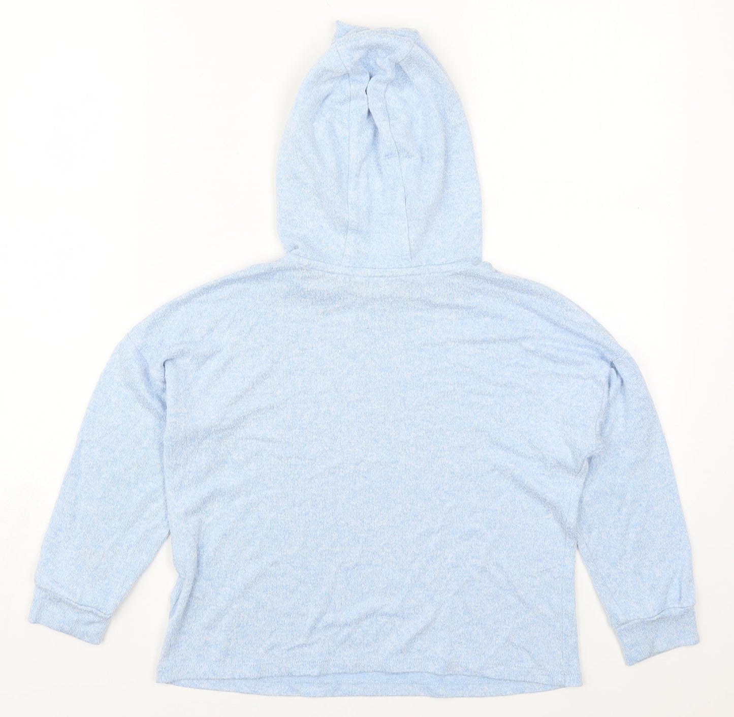 Marks and Spencer Girls Blue  Viscose Pullover Hoodie Size 8-9 Years  Pullover