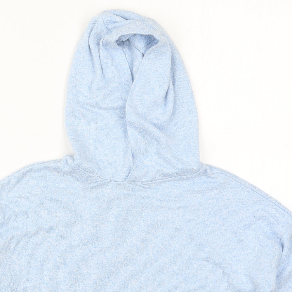 Marks and Spencer Girls Blue  Viscose Pullover Hoodie Size 8-9 Years  Pullover