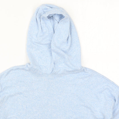 Marks and Spencer Girls Blue  Viscose Pullover Hoodie Size 8-9 Years  Pullover