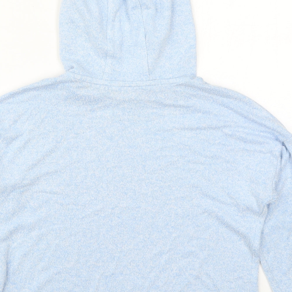 Marks and Spencer Girls Blue  Viscose Pullover Hoodie Size 8-9 Years  Pullover