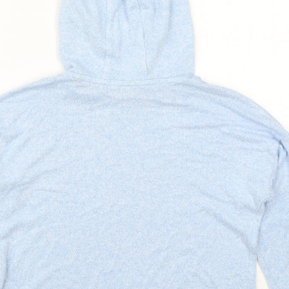 Marks and Spencer Girls Blue  Viscose Pullover Hoodie Size 8-9 Years  Pullover