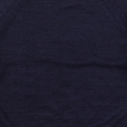 Emily Claire Womens Blue Round Neck  Acrylic Pullover Jumper Size 14
