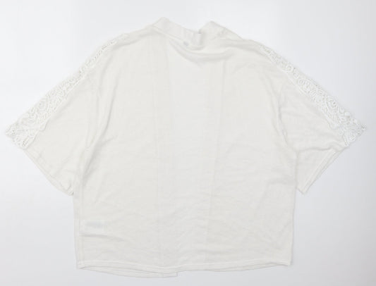 Womens UK Size S H&M White Cardigan Jumper